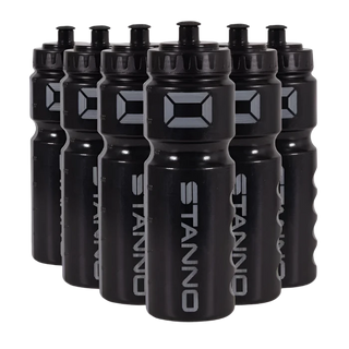 BLACK Pack of 6 Waterbottles