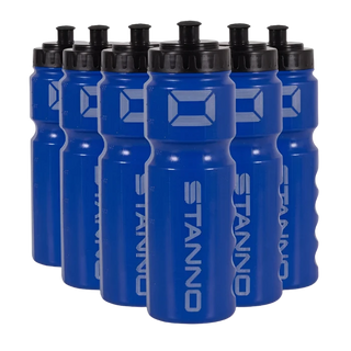 BLUE / BLACK Stanno Pack of 6 Waterbottles