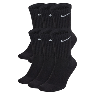 BLACK Nike Everyday Crew Socks (6 Pairs)