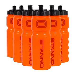 ORANGE / BLACK  Stanno Pack of 6 Waterbottles