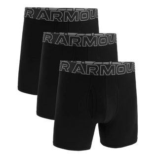 UNDER ARMOUR BOXERS Cotton 6In 3Pk- BLACK