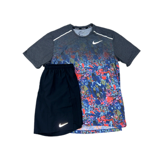 NIKE GRAPHIC MILER SET - T-SHIRT / SHORTS